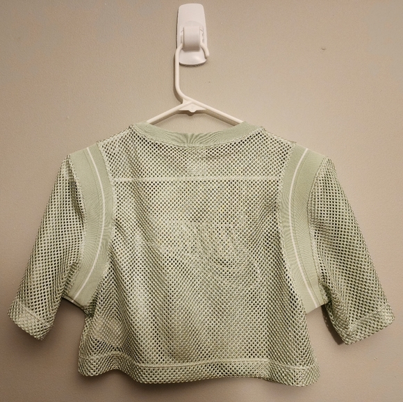 Nike Green and White Mesh Net Cropped Crop Top Shirt Jersey Size Medium - Picture 10 of 14